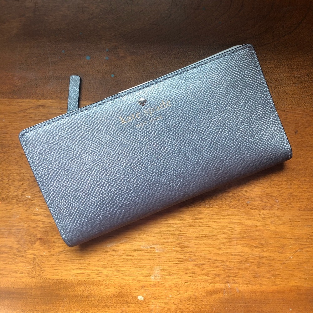 Kate Spade New York  Metallic Silver Bifold Wallet